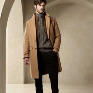 NWT Banana Republic Aosta Italian Melton Camel Topcoat